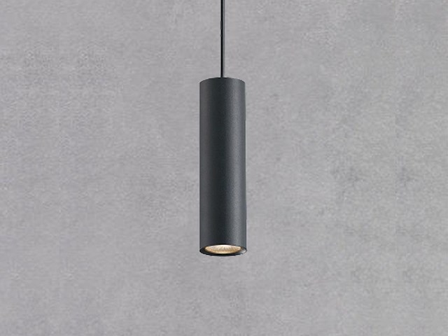 24 x gu10 decoratief hanglamp cilinder 24cm zand zwart - afbeelding 3 van  5