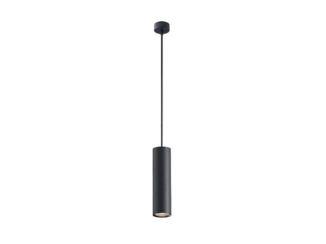 24 x gu10 decoratief hanglamp cilinder 24cm zand zwart - afbeelding 4 van  5