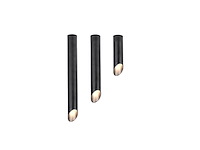 24 x gu10 opbouw design armatuur cilinder zand zwart 35cm - afbeelding 1 van  9