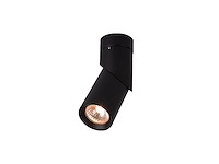 24 x gu10 opbouwspot armatuur cilinder zand zwart draaibaar - afbeelding 2 van  6