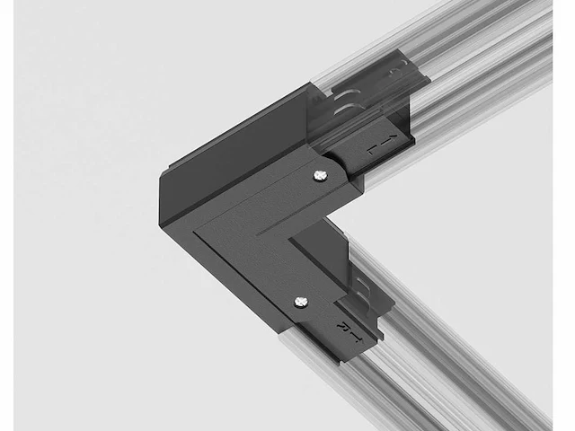 24 x intec 3-fase spanningsrail koppelstuk hoek zwart - afbeelding 1 van  9
