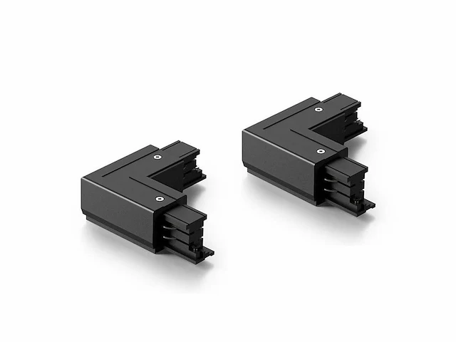 24 x intec 3-fase spanningsrail koppelstuk hoek zwart - afbeelding 3 van  9
