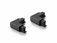 24 x intec 3-fase spanningsrail koppelstuk hoek zwart - afbeelding 3 van  9