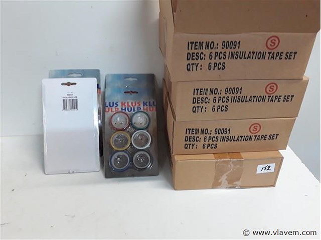 24 x isolatie tape 6 stuks gekleurd - afbeelding 1 van  2