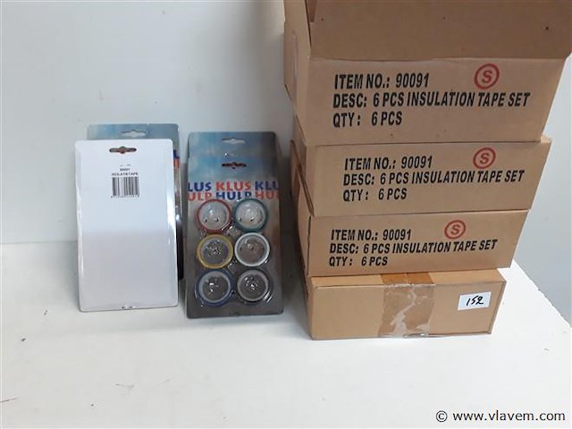 24 x isolatie tape 6 stuks gekleurd - afbeelding 1 van  2