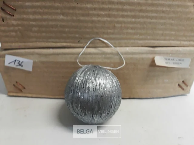 24 x kerstbal zilver - afbeelding 3 van  3