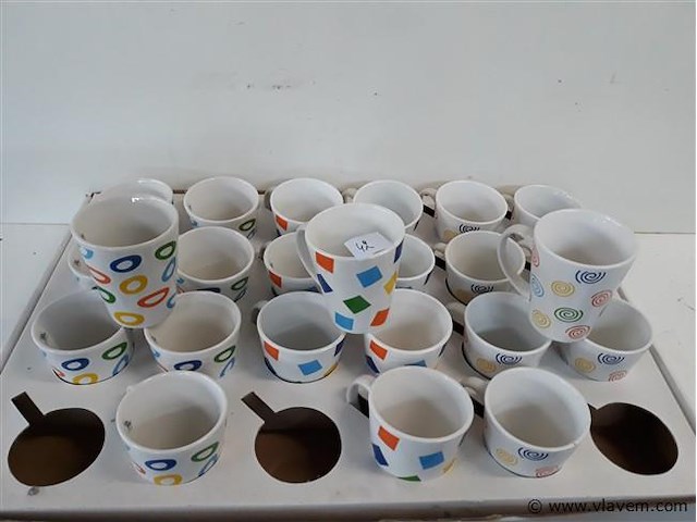 24 x koffiemok 10 cm - afbeelding 1 van  2