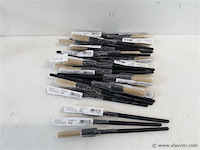 24 x lakverfborstel rond nr 6 pvc steel - afbeelding 1 van  2