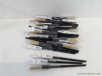 24 x lakverfborstel rond nr 6 pvc steel - afbeelding 1 van  2