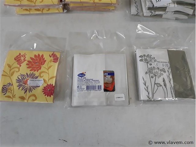 24 x onderzetter voor glas papier 9x9 cm 20st - afbeelding 2 van  2