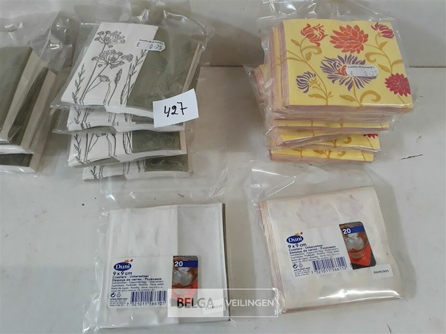 24 x onderzetter voor glas papier 9x9 cm 20st - afbeelding 3 van  3