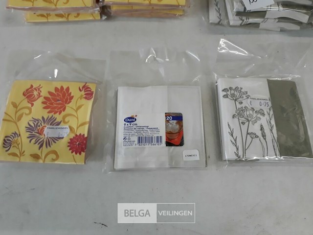 24 x onderzetter voor glas papier 9x9 cm 20st - afbeelding 3 van  3