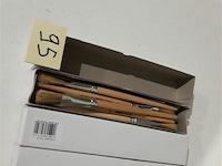 24 x penselen plat nr 14 houten steel - afbeelding 1 van  3