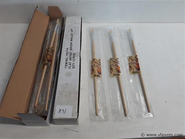 24 x penselen plat nr 4 - afbeelding 1 van  2