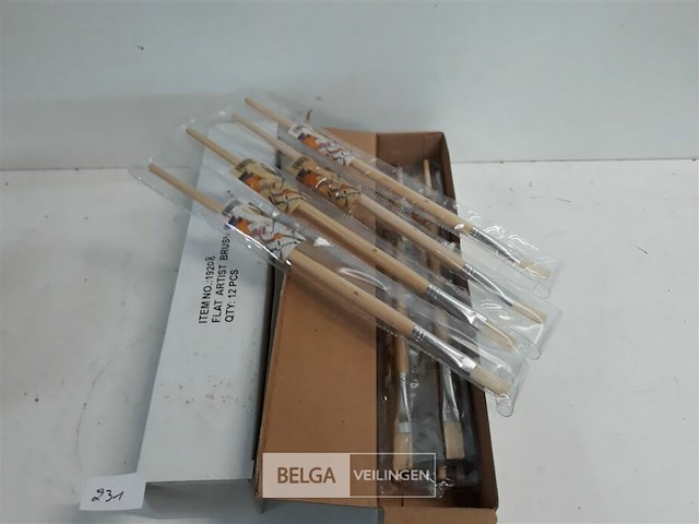 24 x penselen plat nr 8 - afbeelding 1 van  3