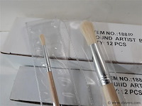 24 x penselen rond 12 x nr 2 + 12 x nr 10 - afbeelding 2 van  2