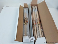 24 x penselen rond 12 x nr 2 + 12 x nr 10 - afbeelding 1 van  2