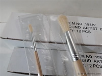 24 x penselen rond 12 x nr 2 + 12 x nr 10 - afbeelding 2 van  2