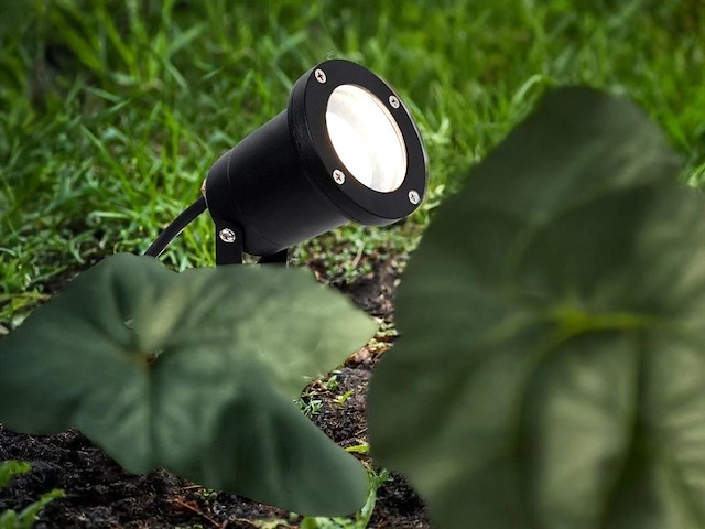 24 x prikspot aluminium gu10 fitting zand zwart waterdicht - afbeelding 1 van  7