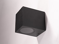 24 x wandlamp modern rechthoekig gu10 fitting zand zwart waterdicht - afbeelding 6 van  7