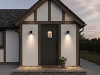 24 x wandlamp modern rechthoekig gu10 fitting zand zwart waterdicht - afbeelding 3 van  7