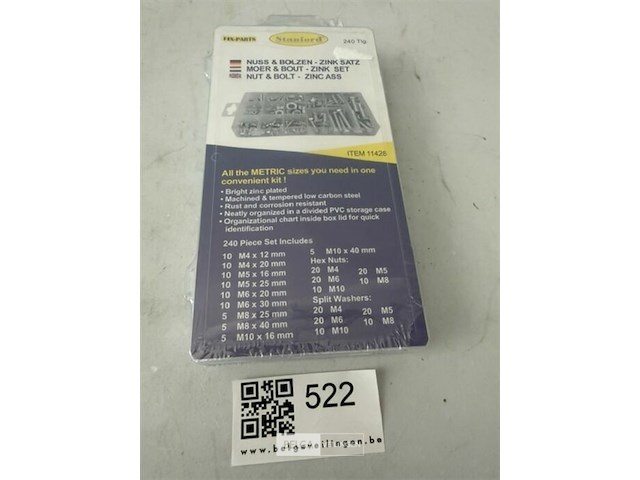 240-delig moer- en boutassortiment - afbeelding 1 van  3