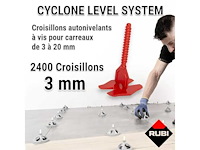 2400 3mm zelfnivellerende schroefbeugels in "i" cycloon rubi - afbeelding 3 van  6
