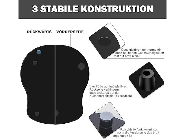 242x acryl schuifplank voor thermomix - afbeelding 2 van  4