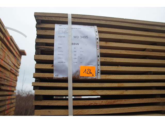 2,44 m³ eiken planken 22mm - afbeelding 2 van  5