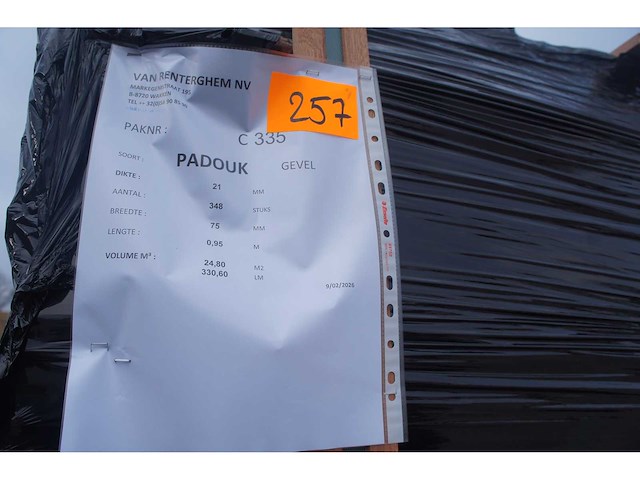 24,80 m² padouk gevelbekleding - afbeelding 3 van  4