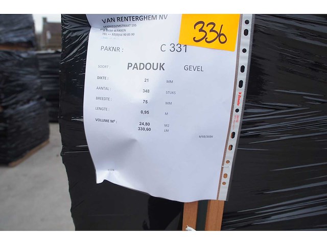 24,80 m² padouk gevelbekleding - afbeelding 3 van  5