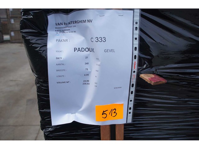 24,80 m² padouk gevelbekleding - afbeelding 4 van  5