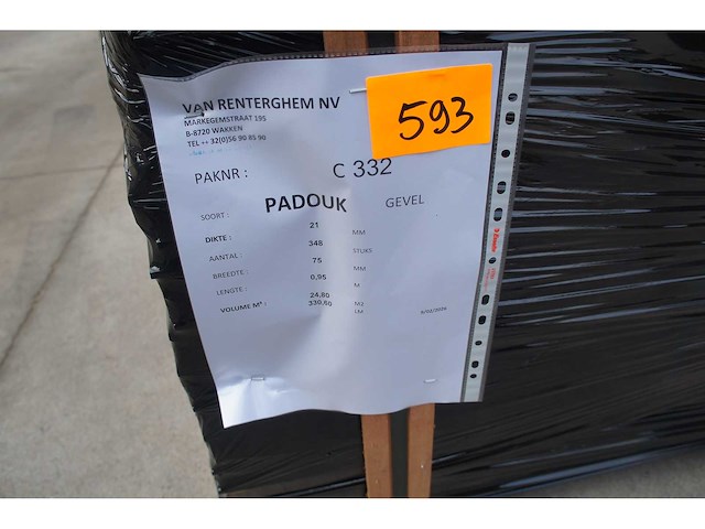 24,80 m² padouk gevelbekleding - afbeelding 4 van  5