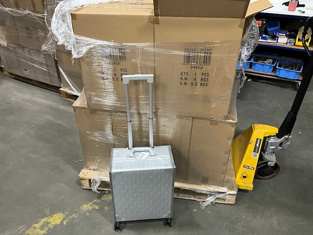 2495zi bagage trolley zilver (17x) - afbeelding 1 van  2