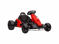 24v elektrische kinderkart, gokart, 2 x 150w motor, driftmodus, verstelbare stoel, zachte start, rood - afbeelding 2 van  6