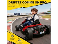 24v elektrische kinderkart, gokart, 2 x 150w motor, driftmodus, verstelbare stoel, zachte start, rood - afbeelding 6 van  6