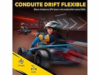 24v elektrische kinderkart, gokart met driftmodus, 2 motoren, zachte start - afbeelding 5 van  5
