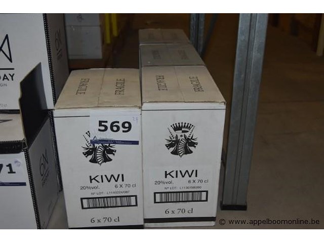 24x fles kiwi likeur, kiwi, 20%vol., 70cl - afbeelding 1 van  2