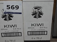 24x fles kiwi likeur, kiwi, 20%vol., 70cl - afbeelding 2 van  2