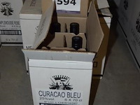 24x fles likeur, cartron, wo.curacao bleu, melon vert, pisang, 70cl - afbeelding 1 van  3