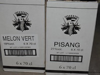 24x fles likeur, cartron, wo.curacao bleu, melon vert, pisang, 70cl - afbeelding 2 van  3