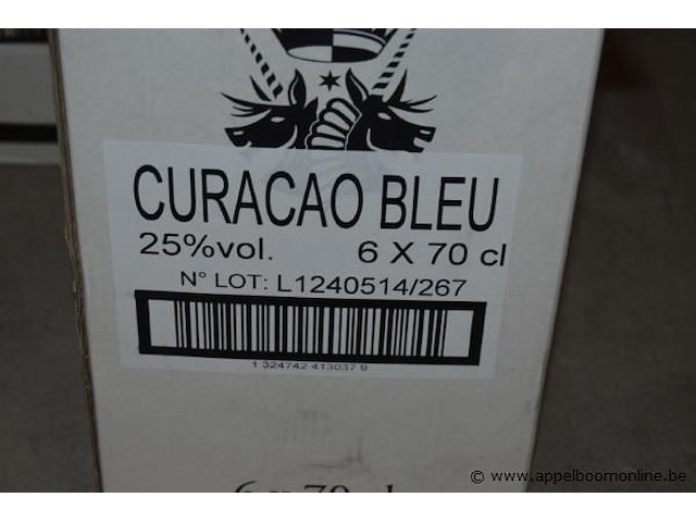 24x fles likeur, cartron, wo.curacao bleu, melon vert, pisang, 70cl - afbeelding 3 van  3