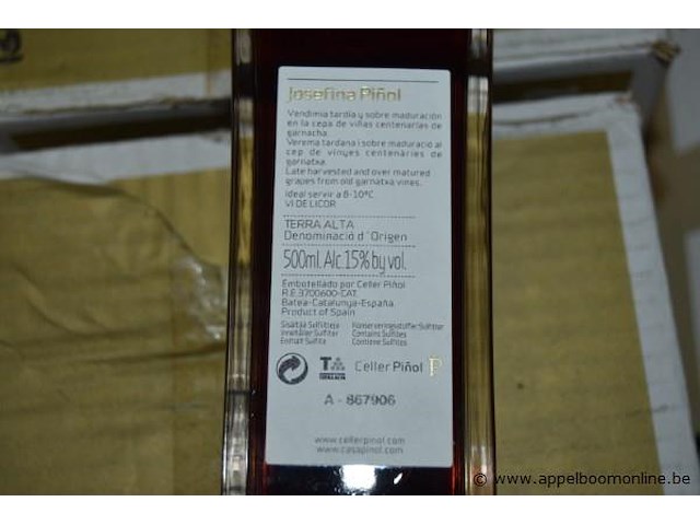 24x fles likeurwijn, josefina piñol, vi dolç 2012, 500ml - afbeelding 3 van  4