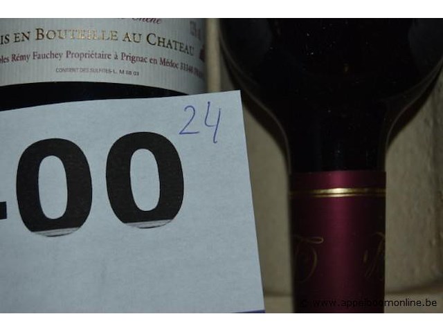 24x fles rode wijn, chateau fontaine de l'aubier, medoc, 2008, 75cl - afbeelding 3 van  3