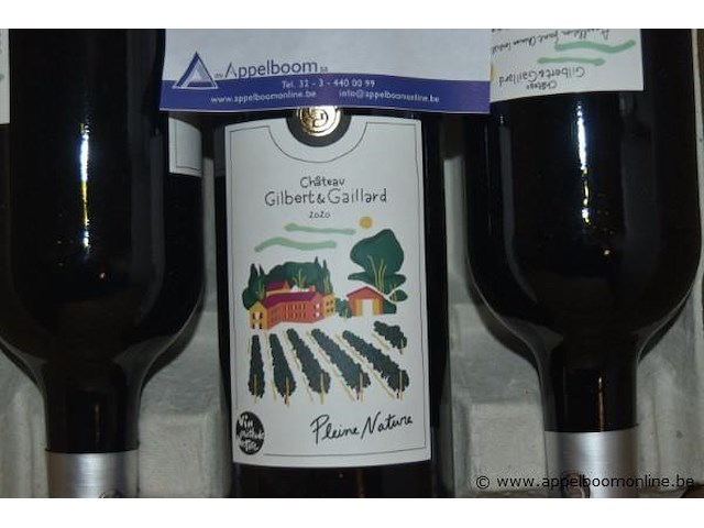 24x fles rode wijn, château gilbert & gaillard, pleine nature 2020, corbières, 750ml - afbeelding 2 van  3