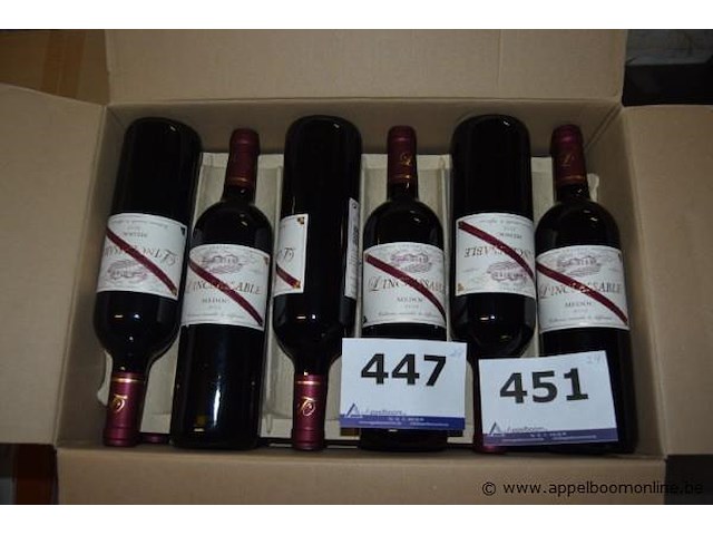 24x fles rode wijn, château l'inclassable, médoc, 2012, 75cl - afbeelding 1 van  3