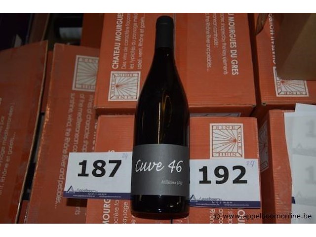 24x fles rode wijn, chateau mourques du gres, cuve 46 millésime 2012, 750ml - afbeelding 1 van  3