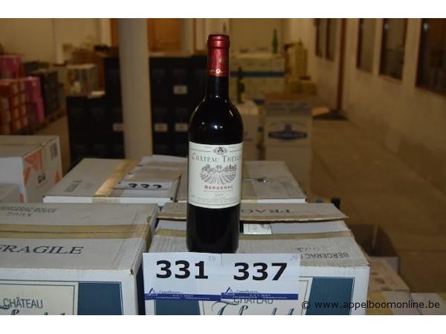 24x fles rode wijn, château theulet, bergerac, 2003, 75cl - afbeelding 1 van  3