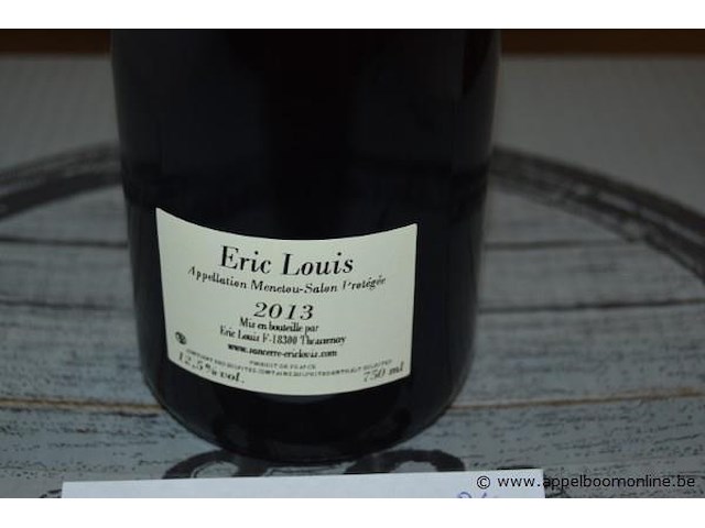 24x fles rode wijn, eric louis, menetou-salon, 2013, 75cl - afbeelding 2 van  2