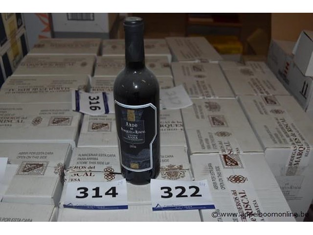 24x fles rode wijn, marqués de riscal, ardo, 2016, 75cl - afbeelding 1 van  3